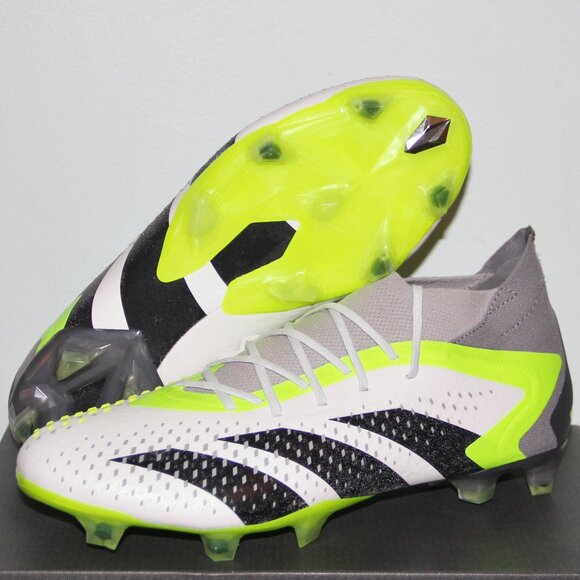 Adidas Predator Accuracy.1 FG Soccer Cleats Mens 6.5 8 White Black Lemon - Picture 1 of 7